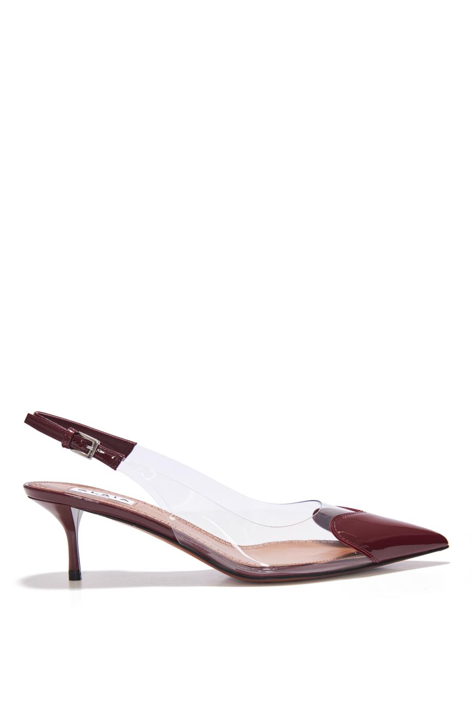 Heart 55 patent-leather pumps