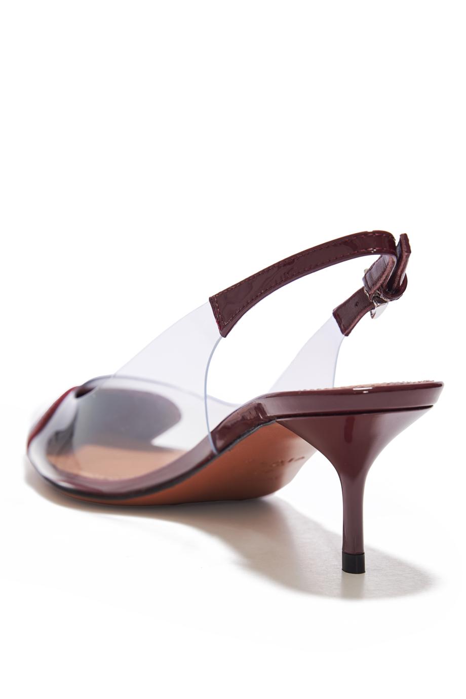 Heart 55 patent-leather pumps