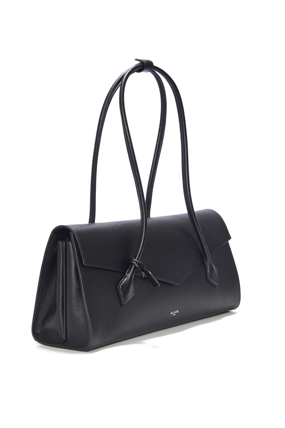 Le Teckel flap grained-leather top handle bag 