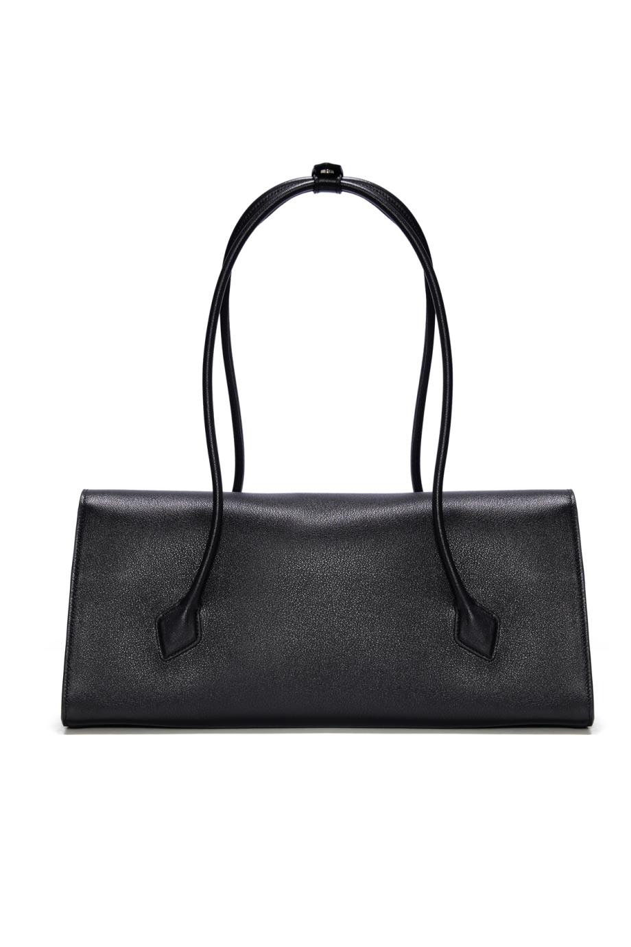 Le Teckel flap grained-leather top handle bag 