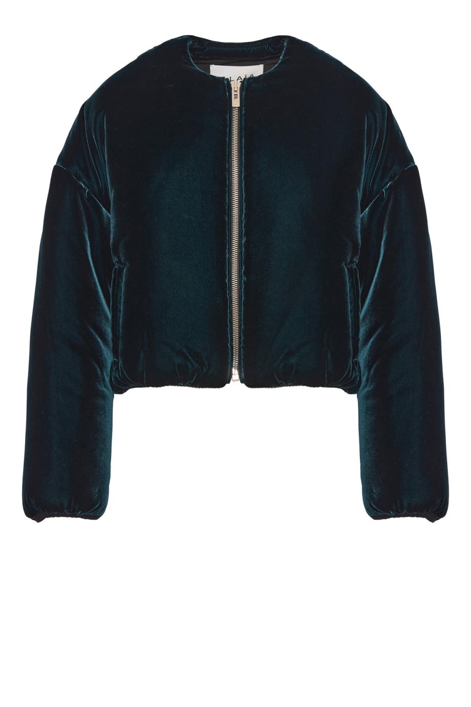 Velvet bomber jacket