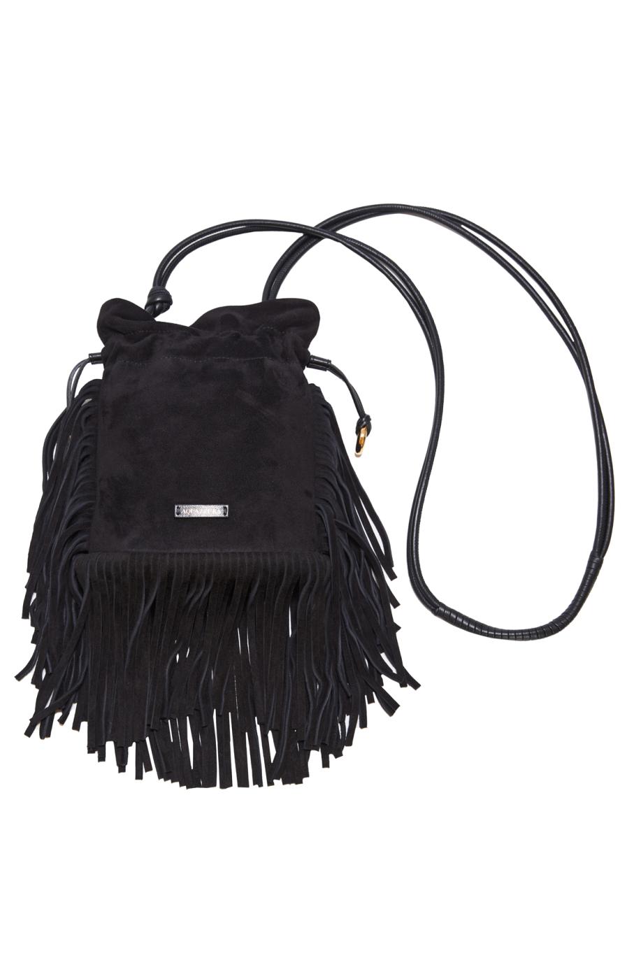 Gytane suede tasseled pouch 