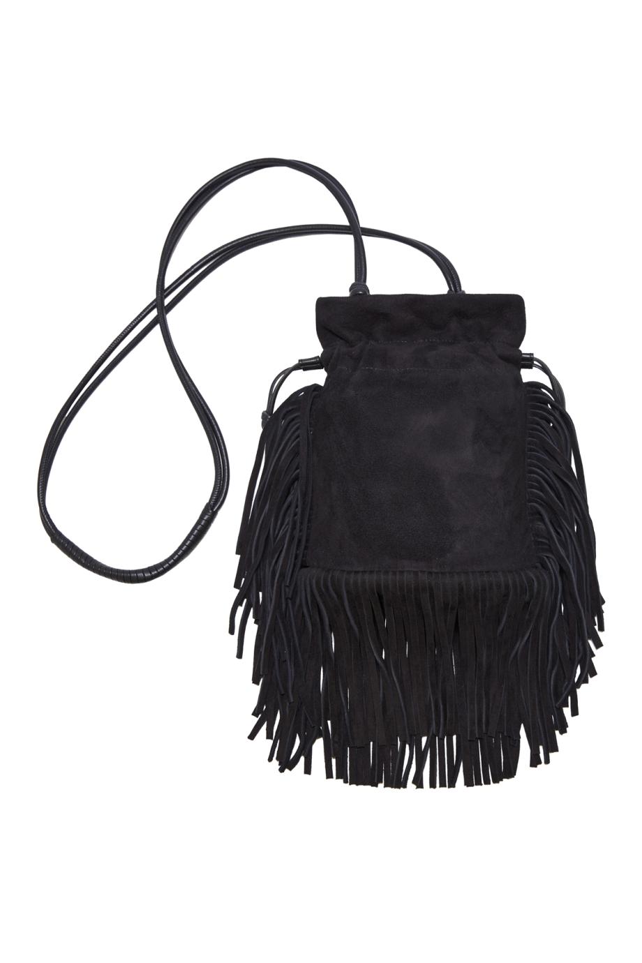 Gytane suede tasseled pouch 