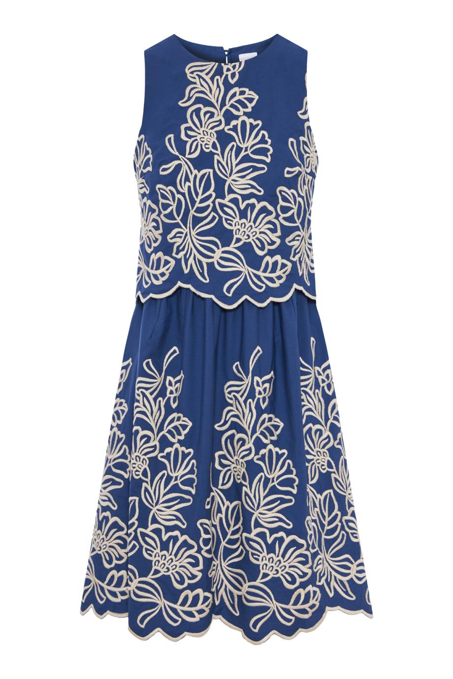Fausta embroidered cotton mini dress