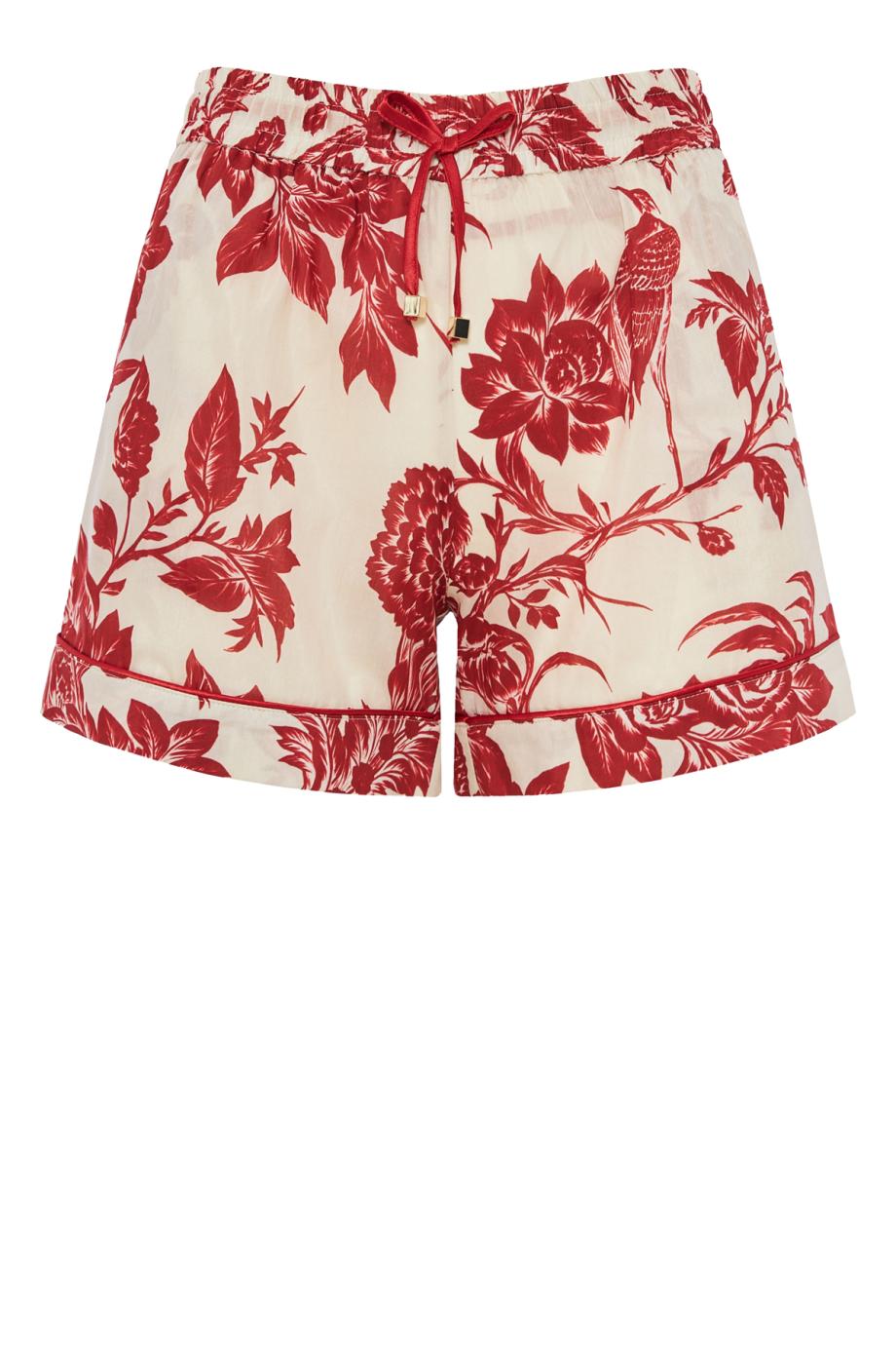 Lissips printed cotton and silk shorts