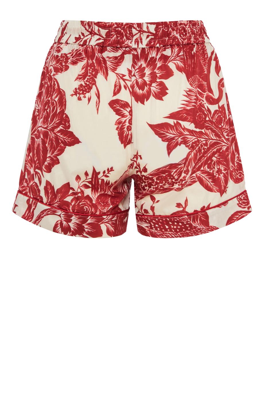 Lissips printed cotton and silk shorts