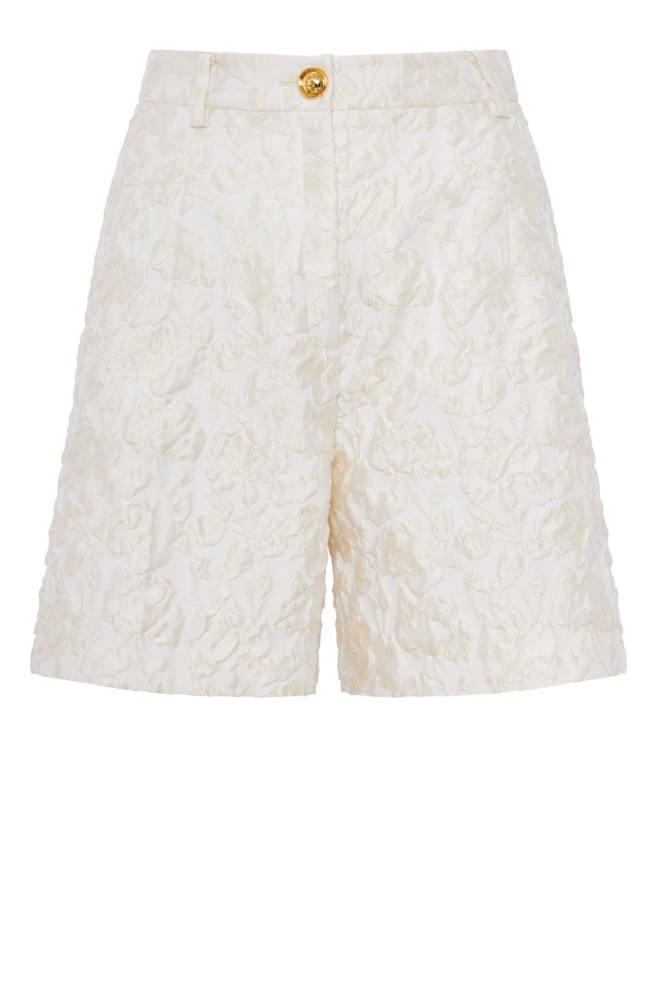 Appliquéd quilted shorts