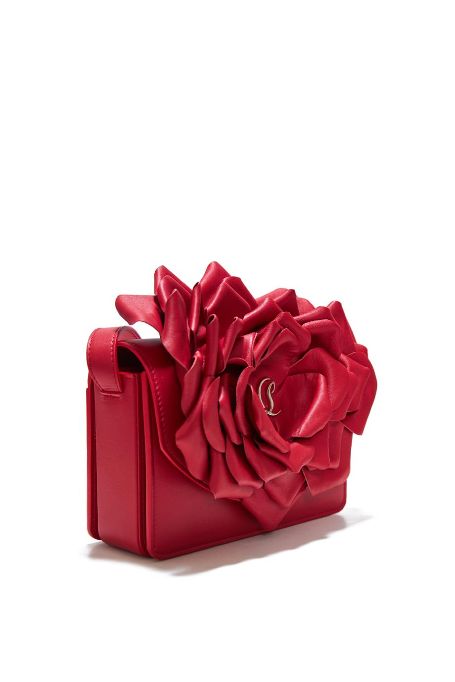 Loubi54 3D rose leather crossbody bag