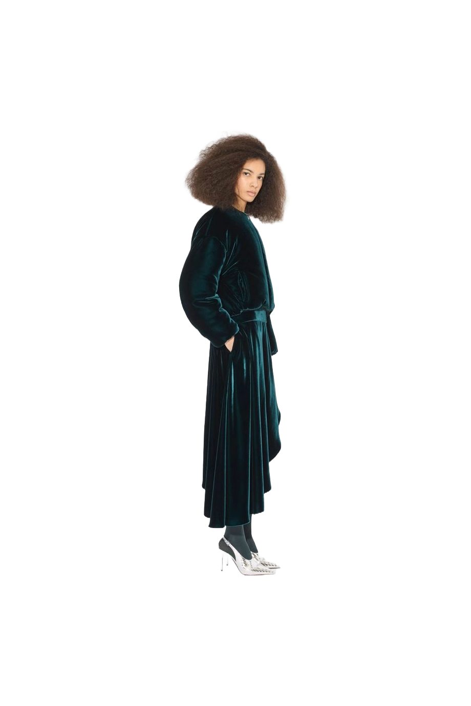 Velvet bomber jacket