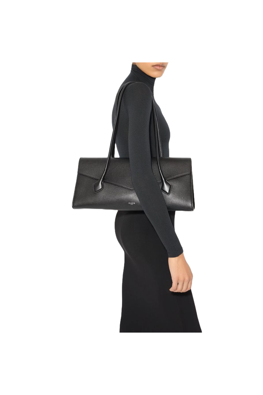 Le Teckel flap grained-leather top handle bag 