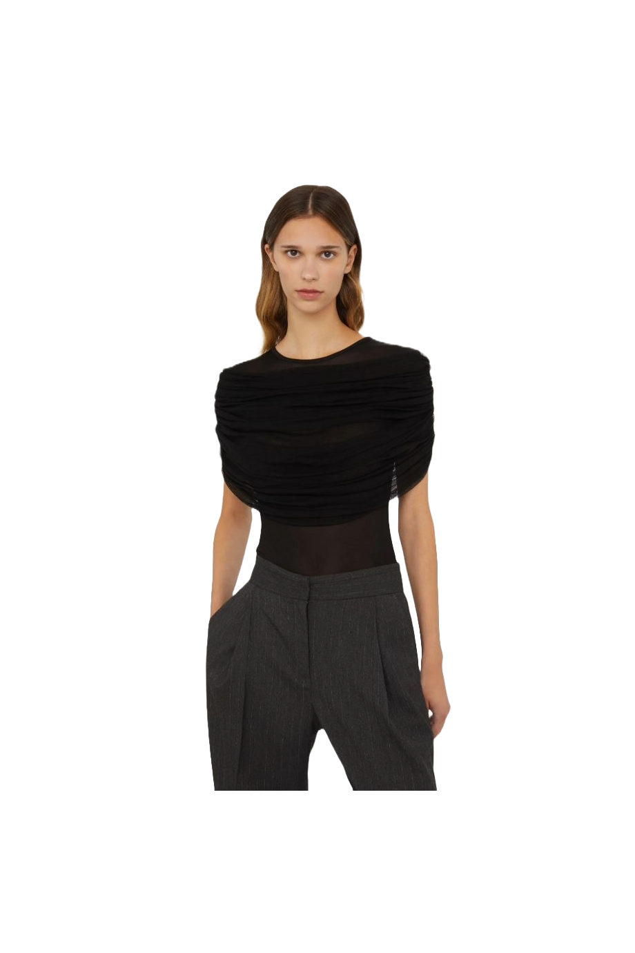 Sonora tulle and jersey top