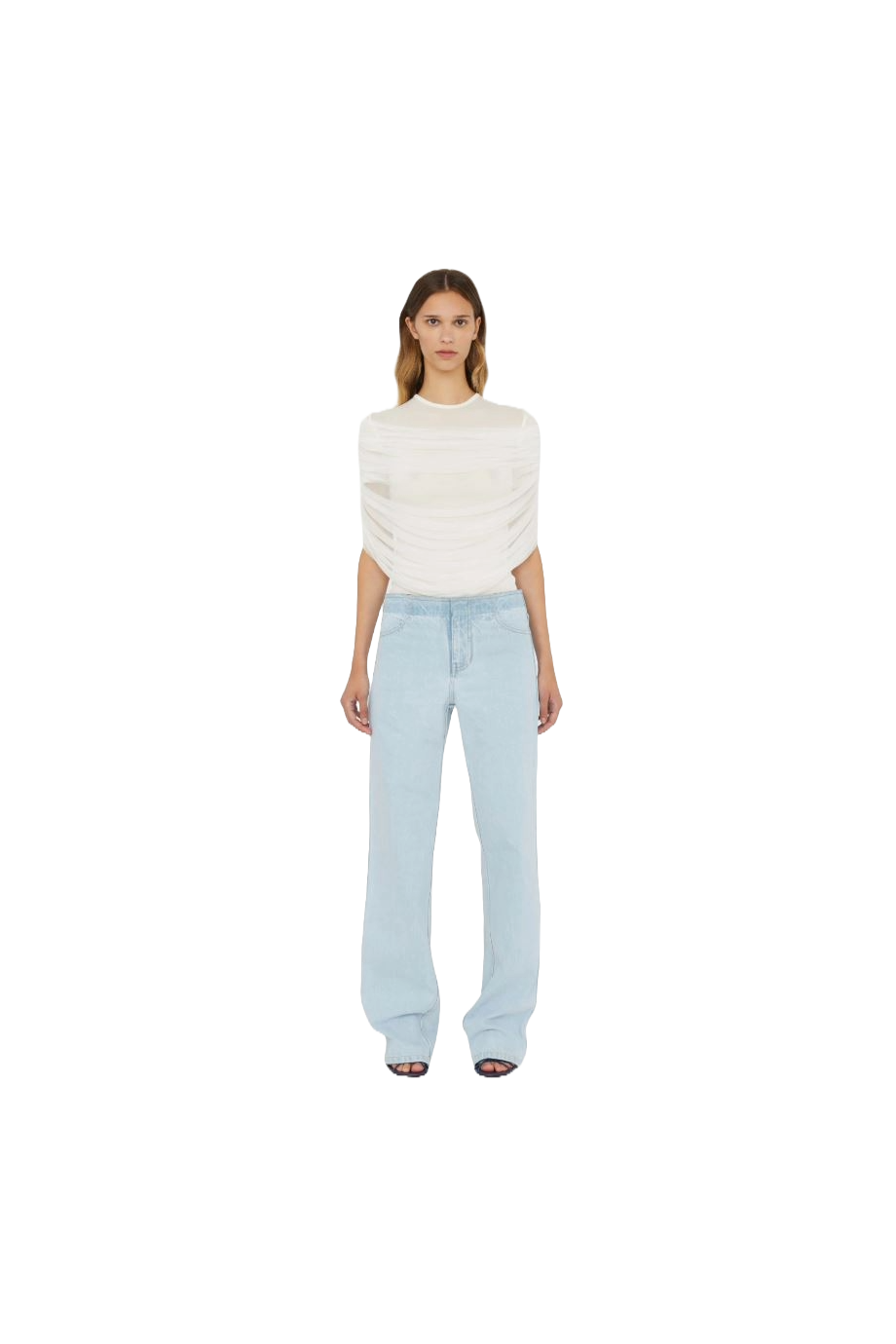 Sonora tulle and jersey top
