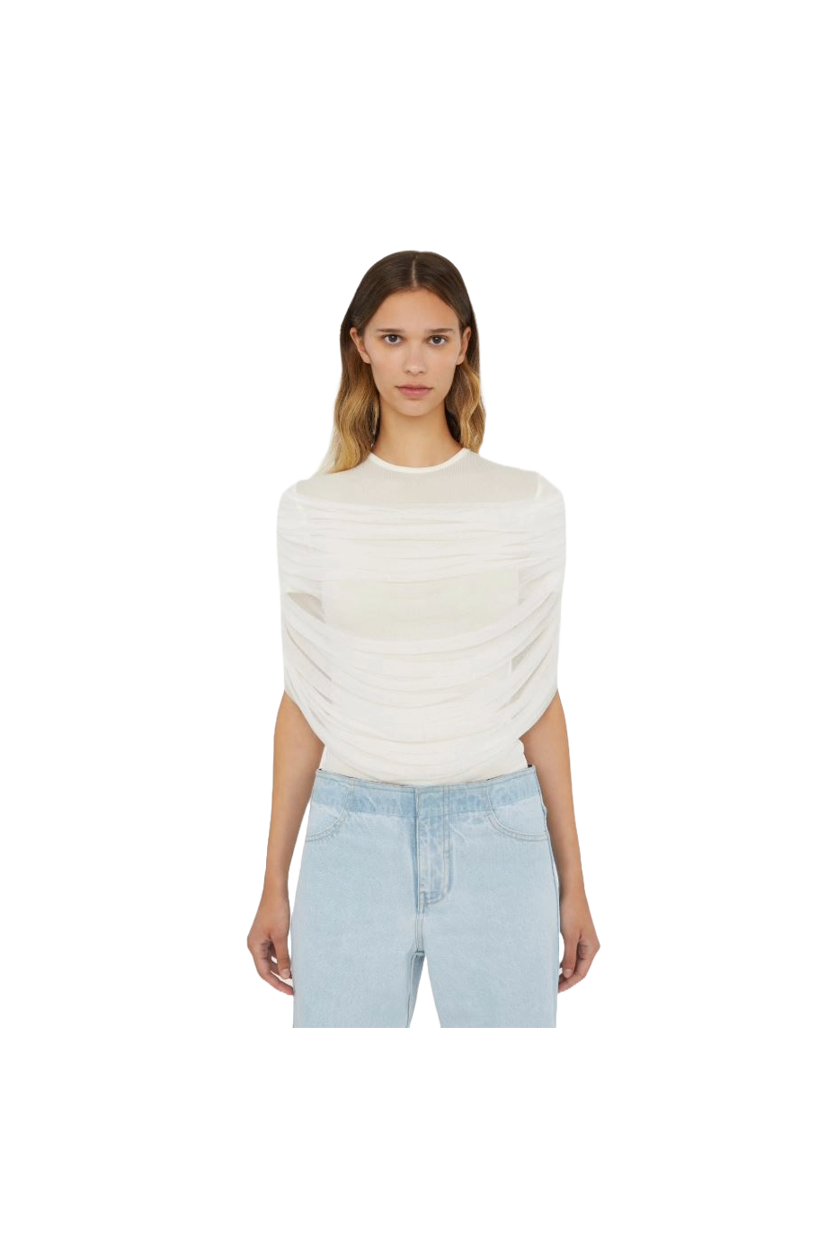 Sonora tulle and jersey top