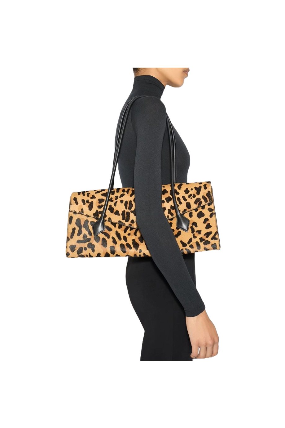 Le Teckel printed calf-hair top handle bag