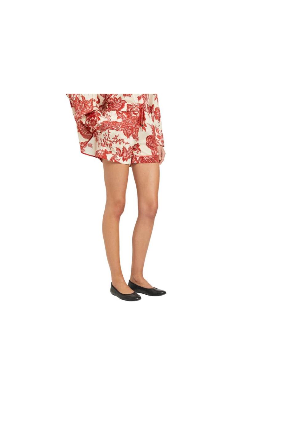 Lissips printed cotton and silk shorts 