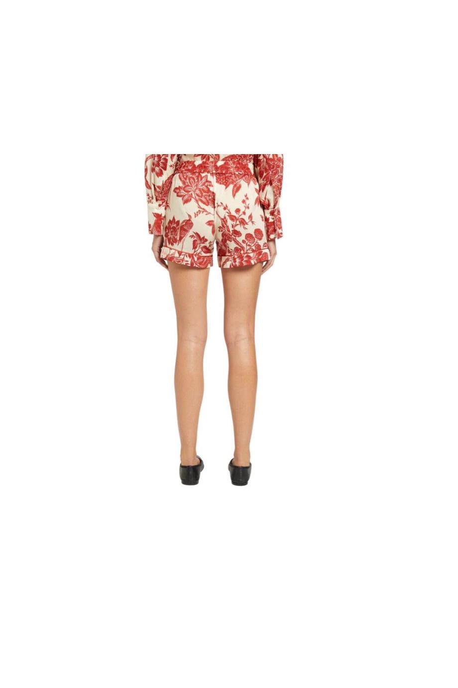 Lissips printed cotton and silk shorts 