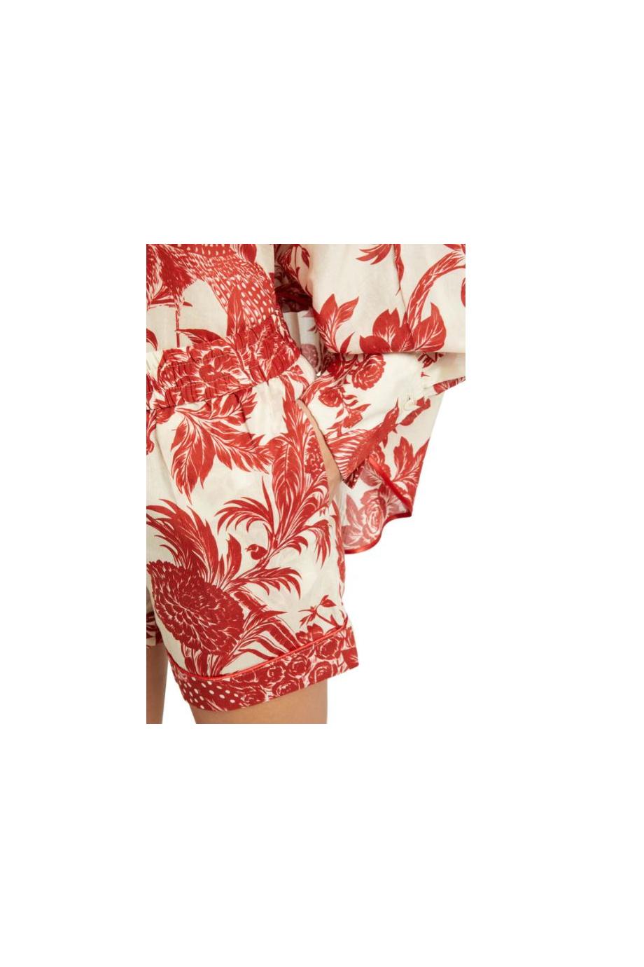 Lissips printed cotton and silk shorts 