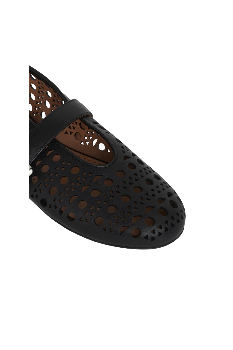 Vienne laser-cut leather ballet flats