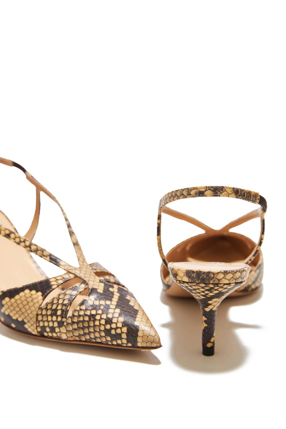 Cut-out sling back watersnake pump 55