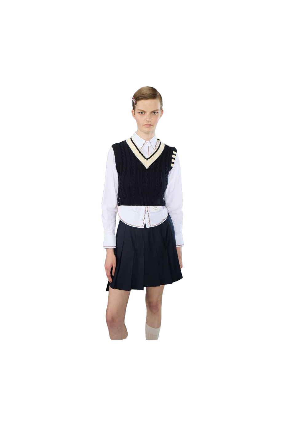 Exaggerated cotton-blend shirt