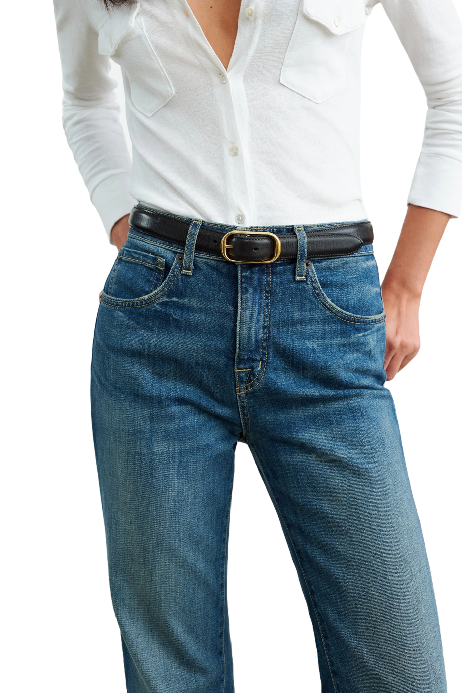 Celia mid-rise cotton jeans