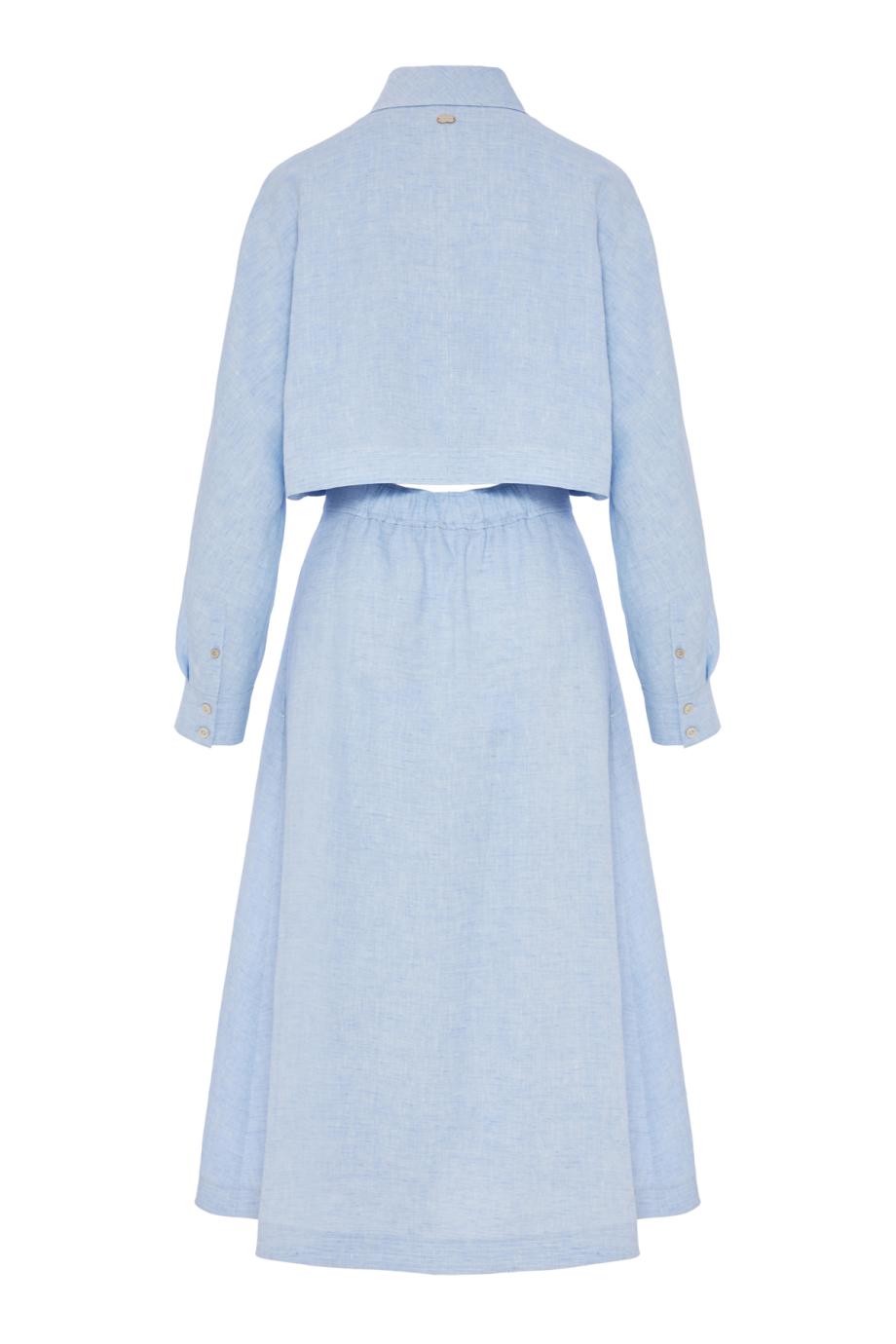 Linen midi shirtdress 