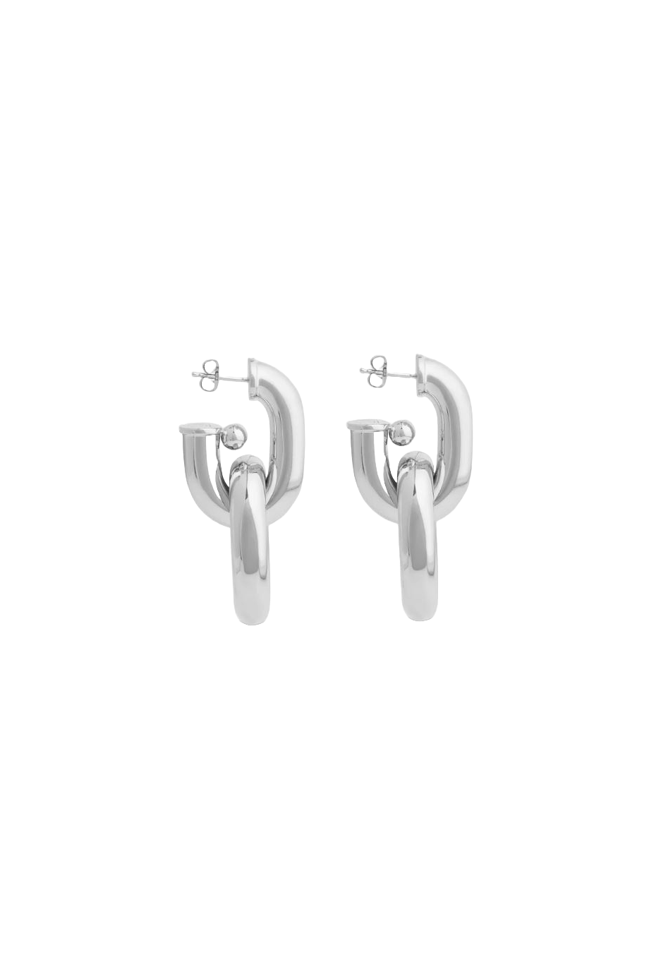 XL silver-tone earrings