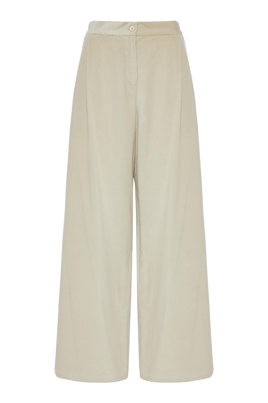 Corduroy cotton and silk pants 
