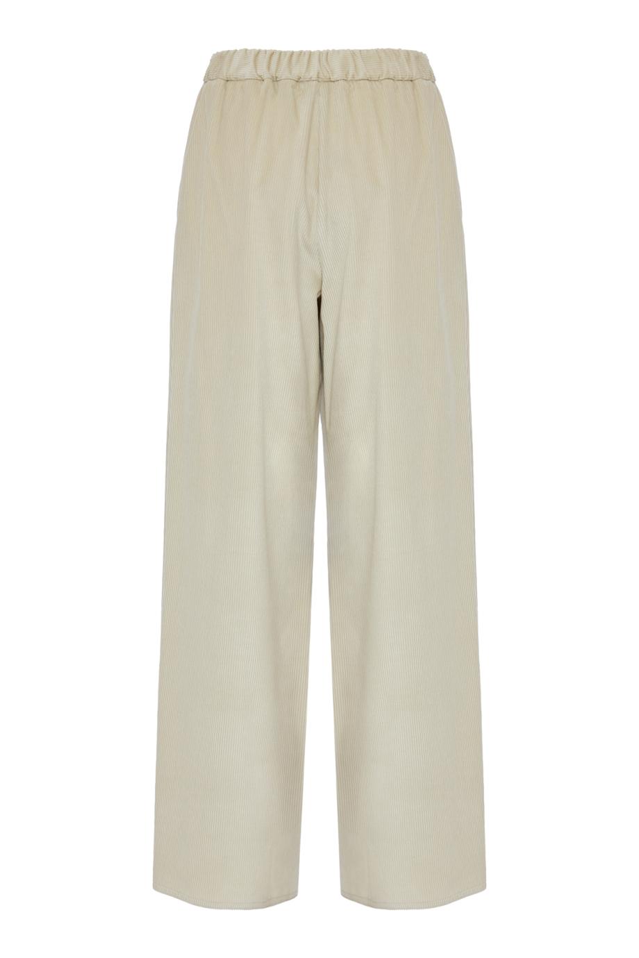 Corduroy cotton and silk pants 