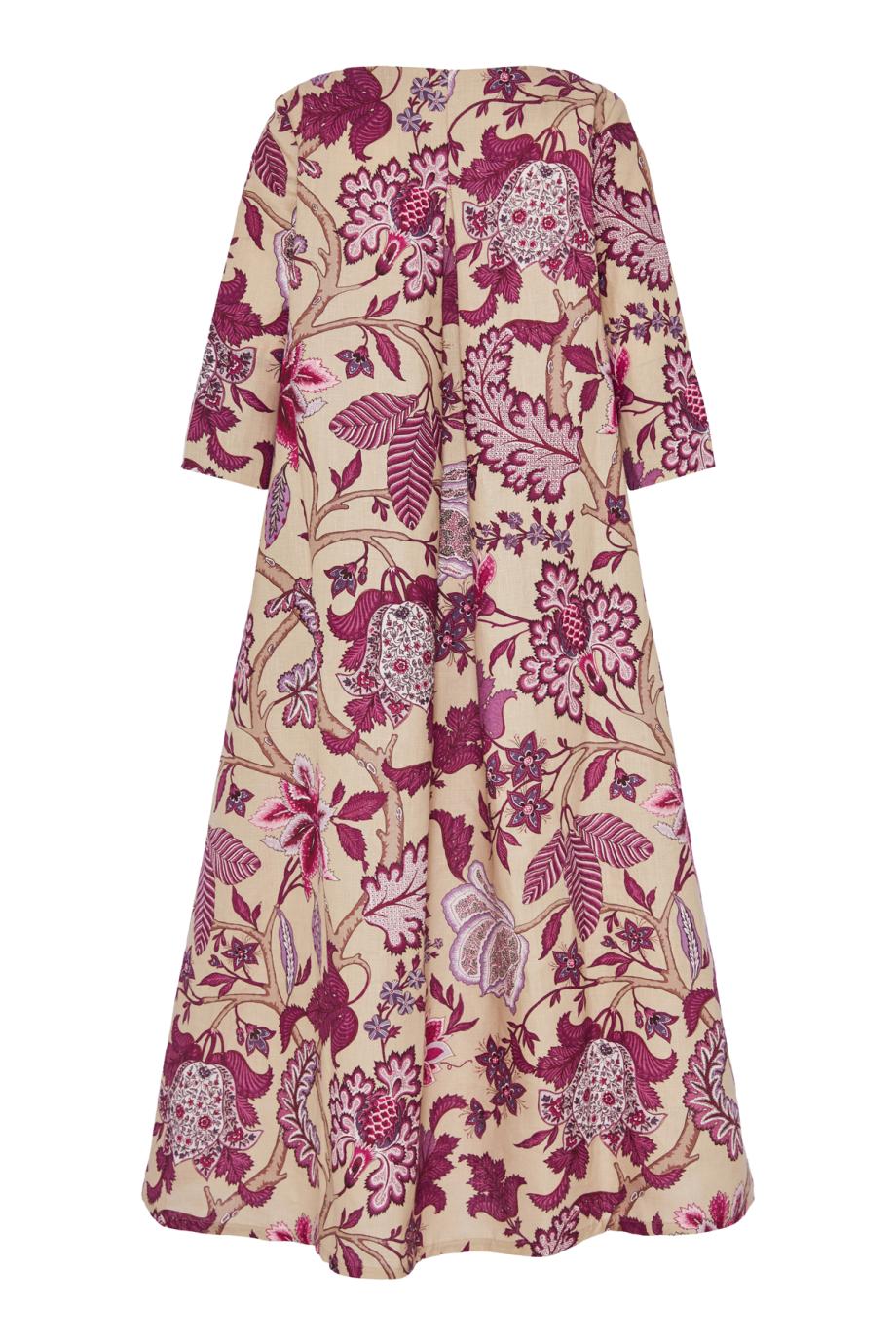 Genova embroidered linen kaftan