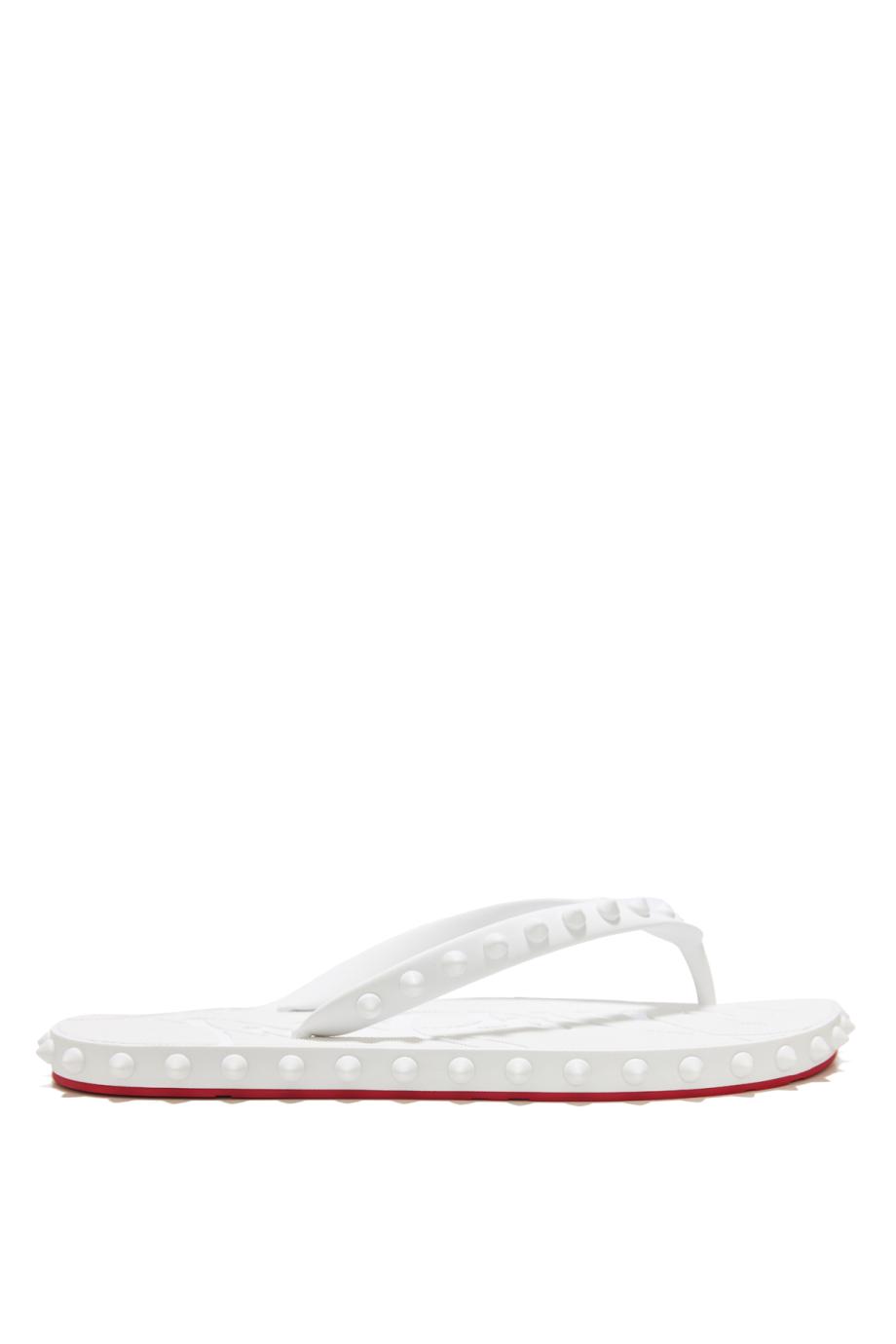 Super Loubi embellished rubber flip-flops