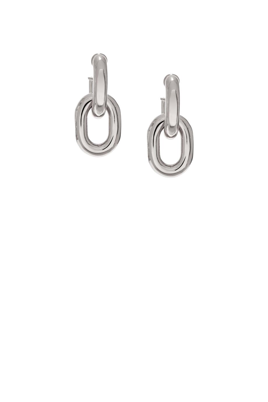 XL silver-tone earrings