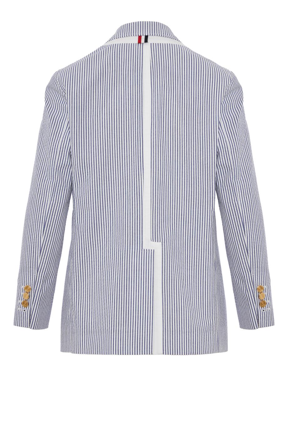 Striped seersucker cotton jacket