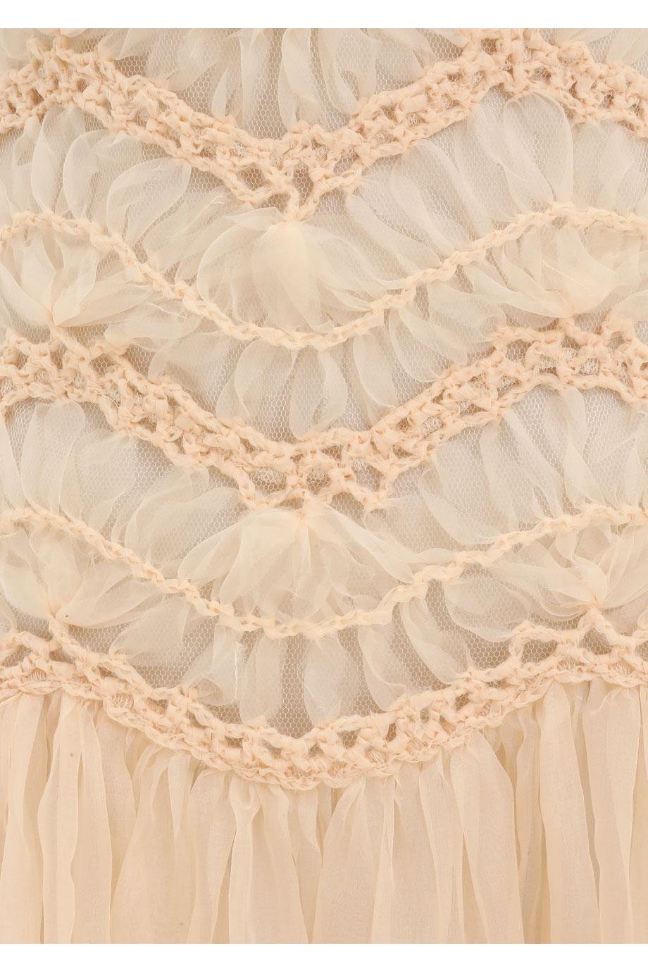 Illuminate macrame silk-chiffon maxi dress