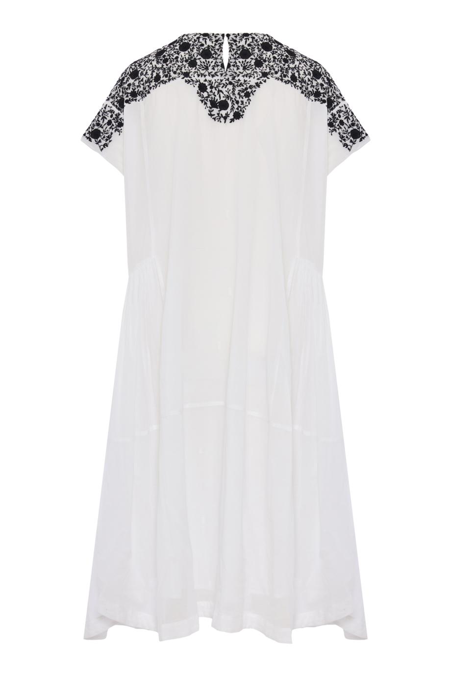 Suomi embroidered handloom cotton midi dress   