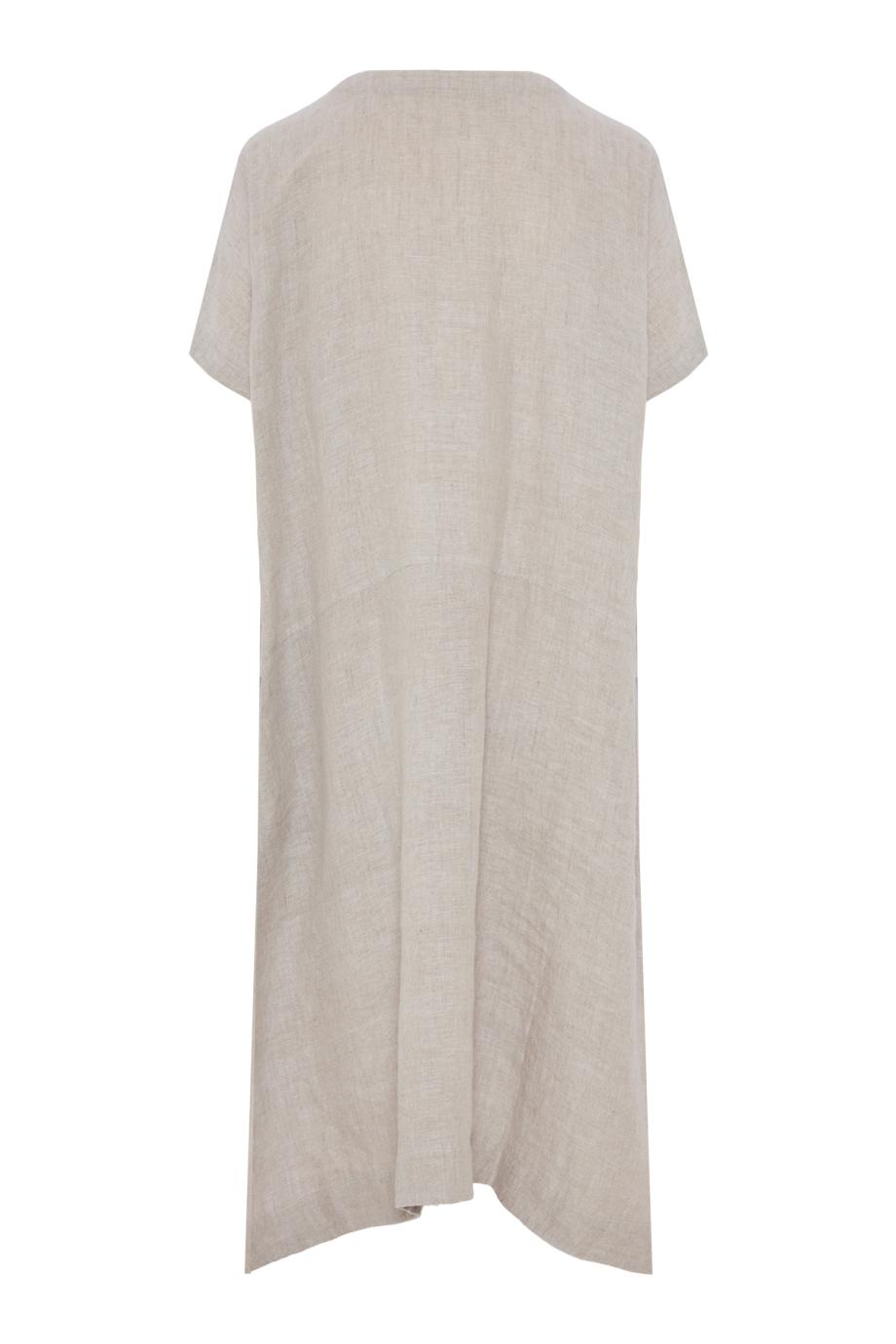 Repair embellished handloom linen midi dress 
