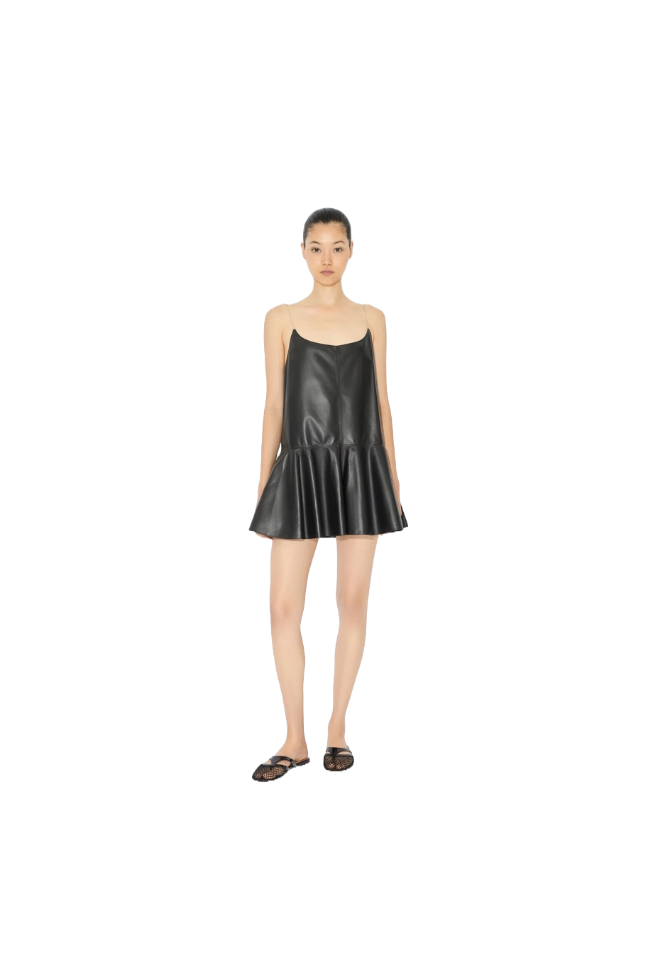 Leather mini dress 