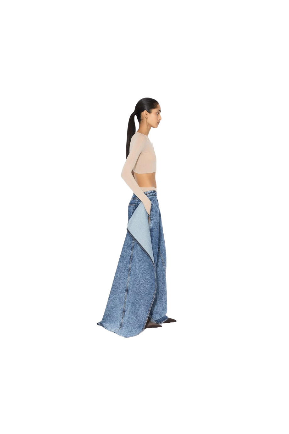 Second skin knitted cropped top 