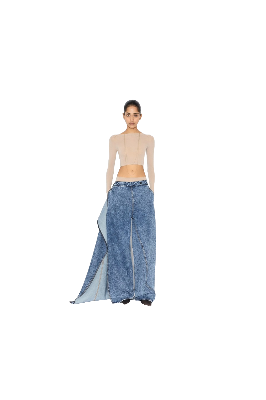 Second skin knitted cropped top 