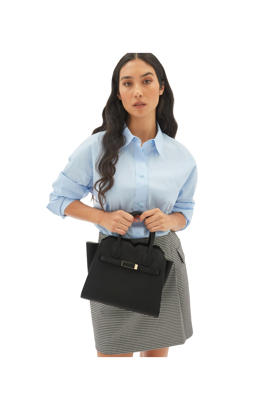 Milano mini textured-leather tote