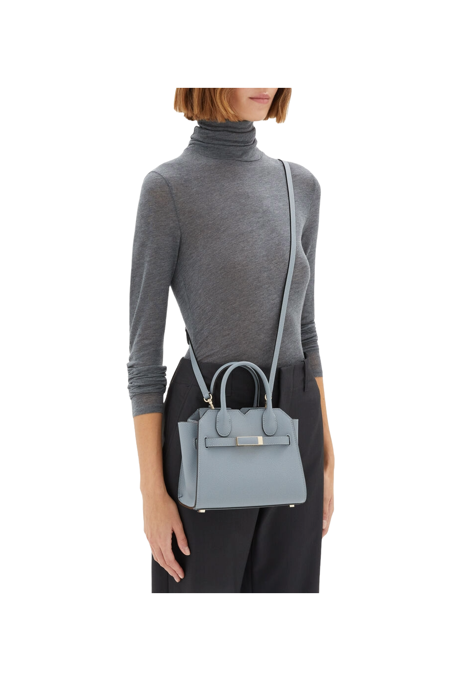 Milano micro textured-leather tote