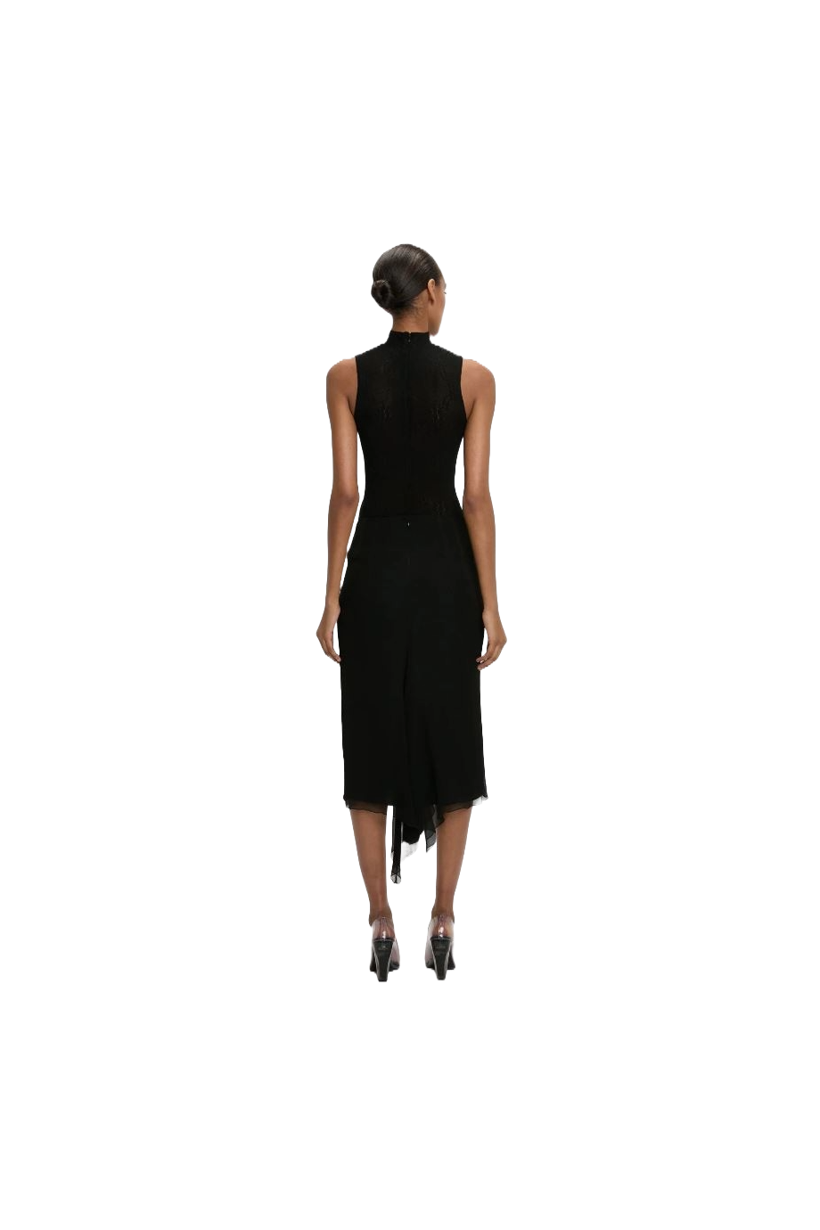 Chiffon midi skirt