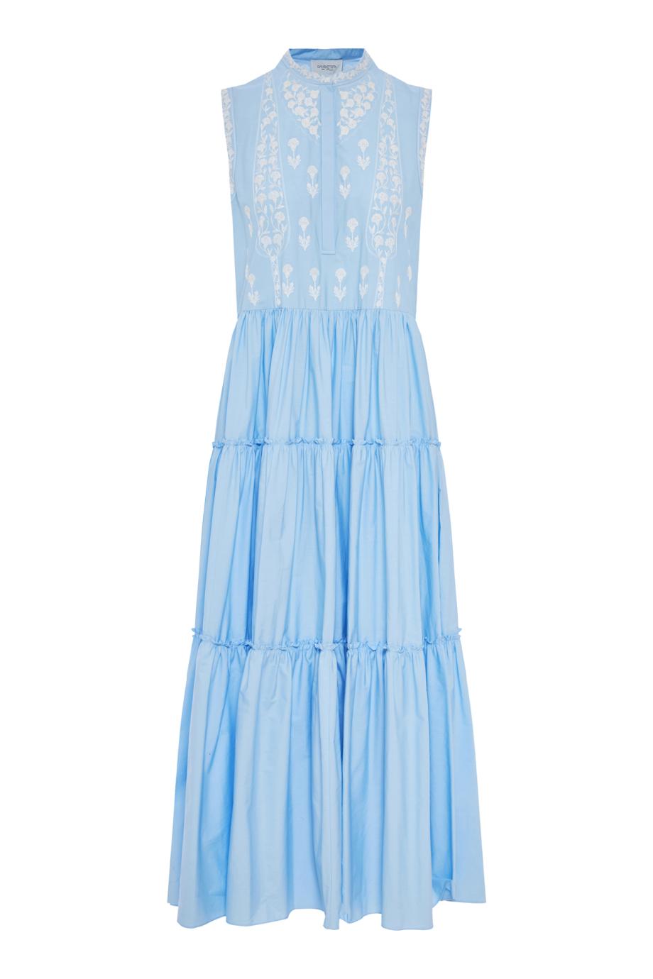 Poppy Lame popeline cotton maxi dress