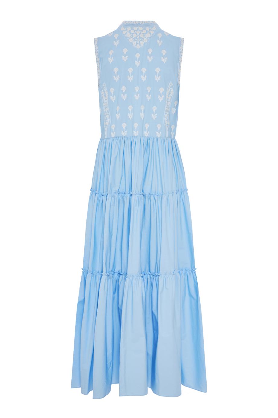 Poppy Lame popeline cotton maxi dress