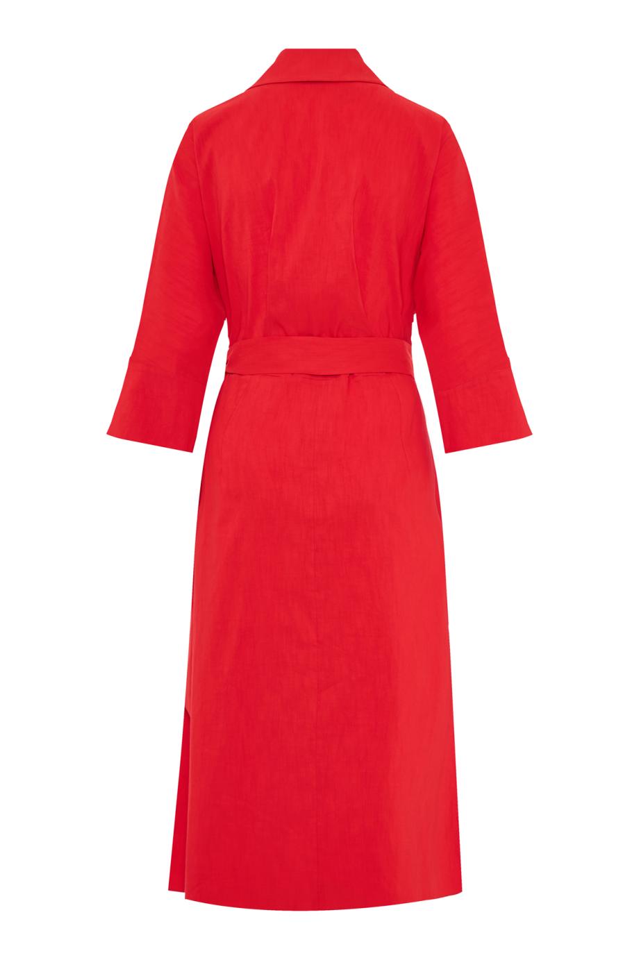 Caen cotton and linen midi dress 