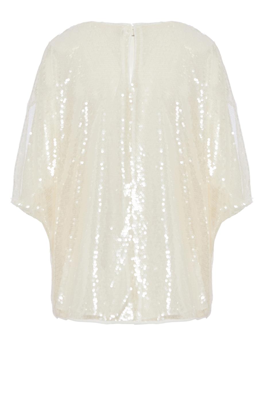 Stretch top with transparent sequins