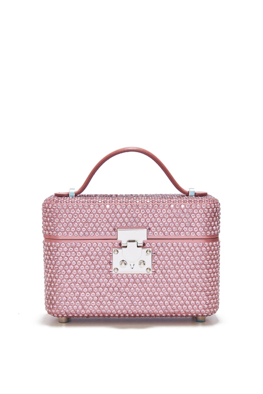 Venyx Swarovski-embellished leather top handle bag