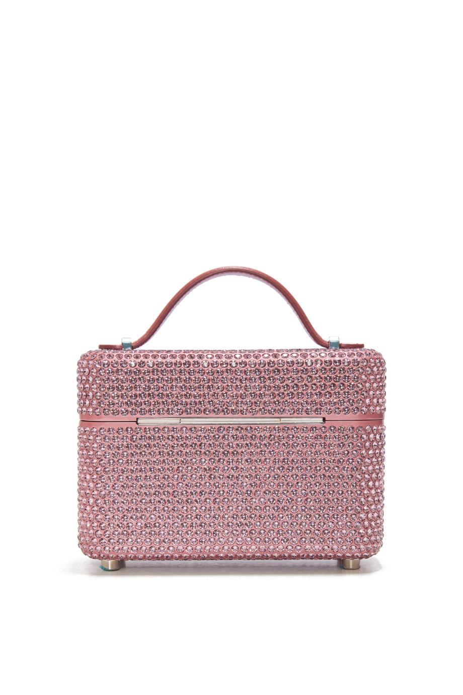 Venyx Swarovski-embellished leather top handle bag