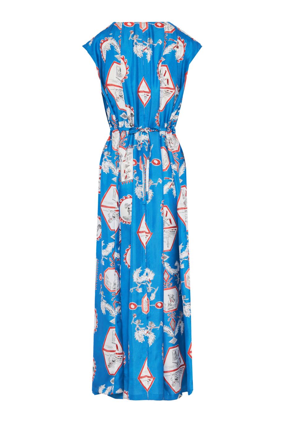 Iris printed silk maxi dress