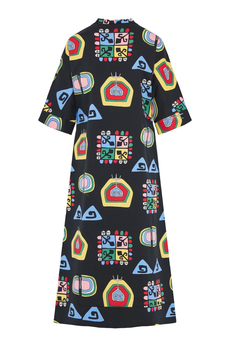 Futuristic cotton midi dress